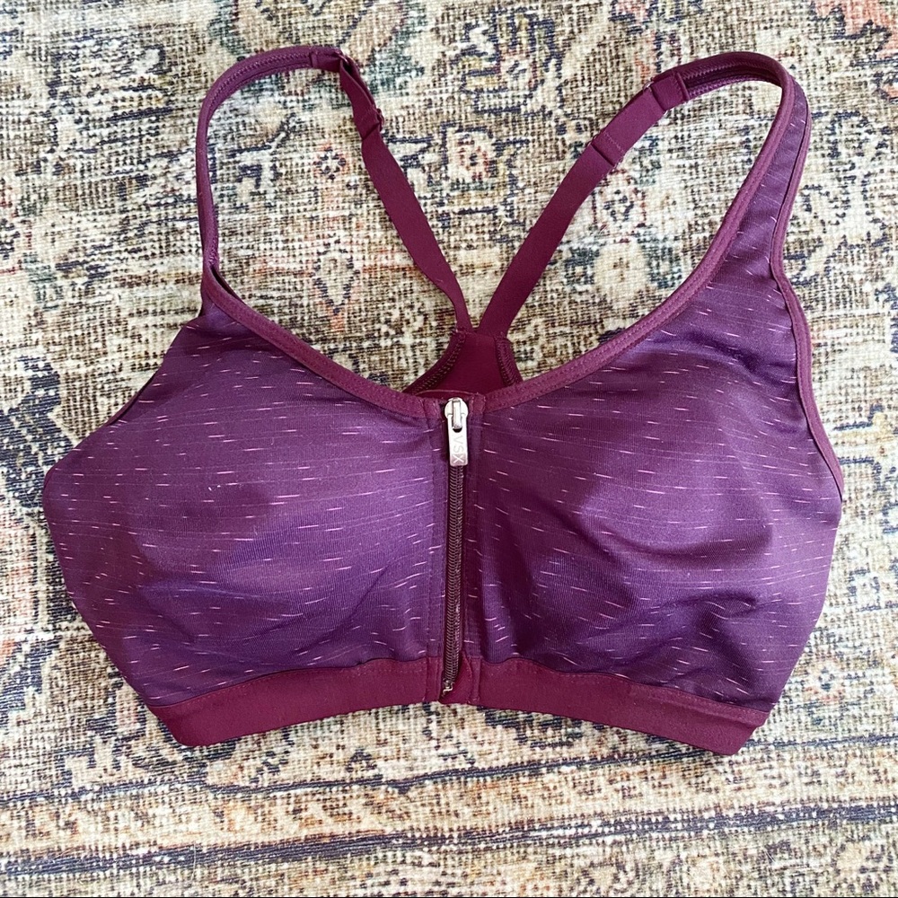 VSX Victoria’s Secret Knockout Front Close Sports Bra purple size 34C
